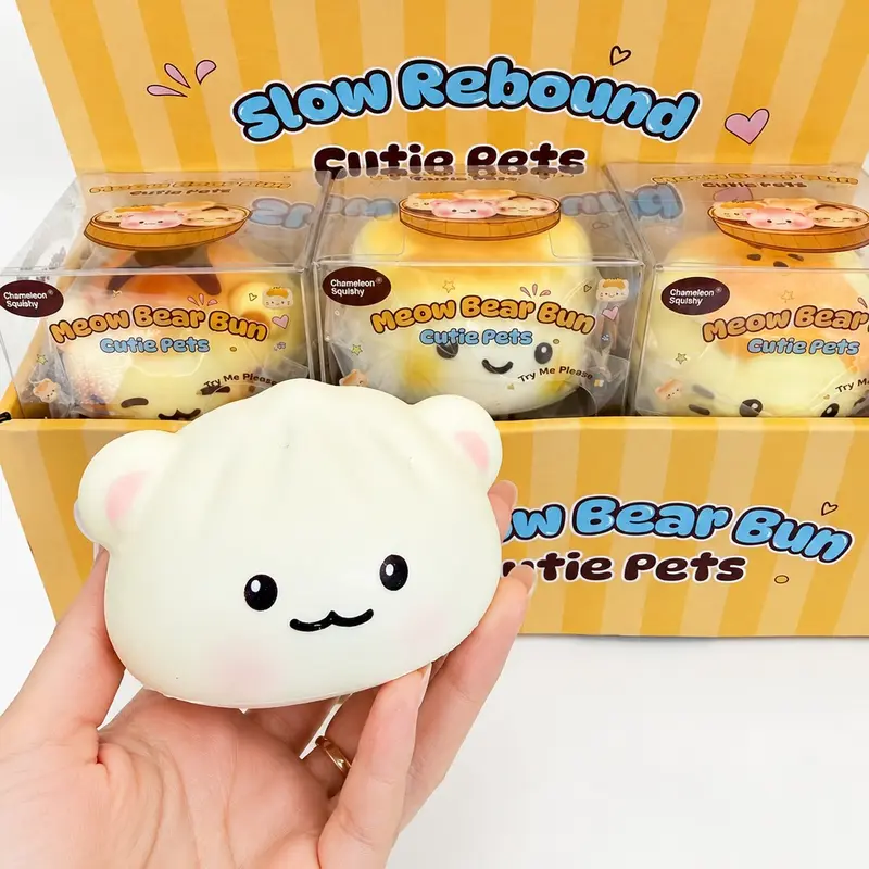 Meow Bear Bun Cutie Pets Slow Rising Squishy