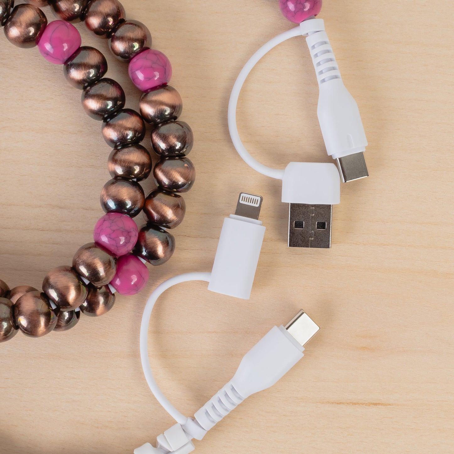 4-in-1 Beaded Charging Cable