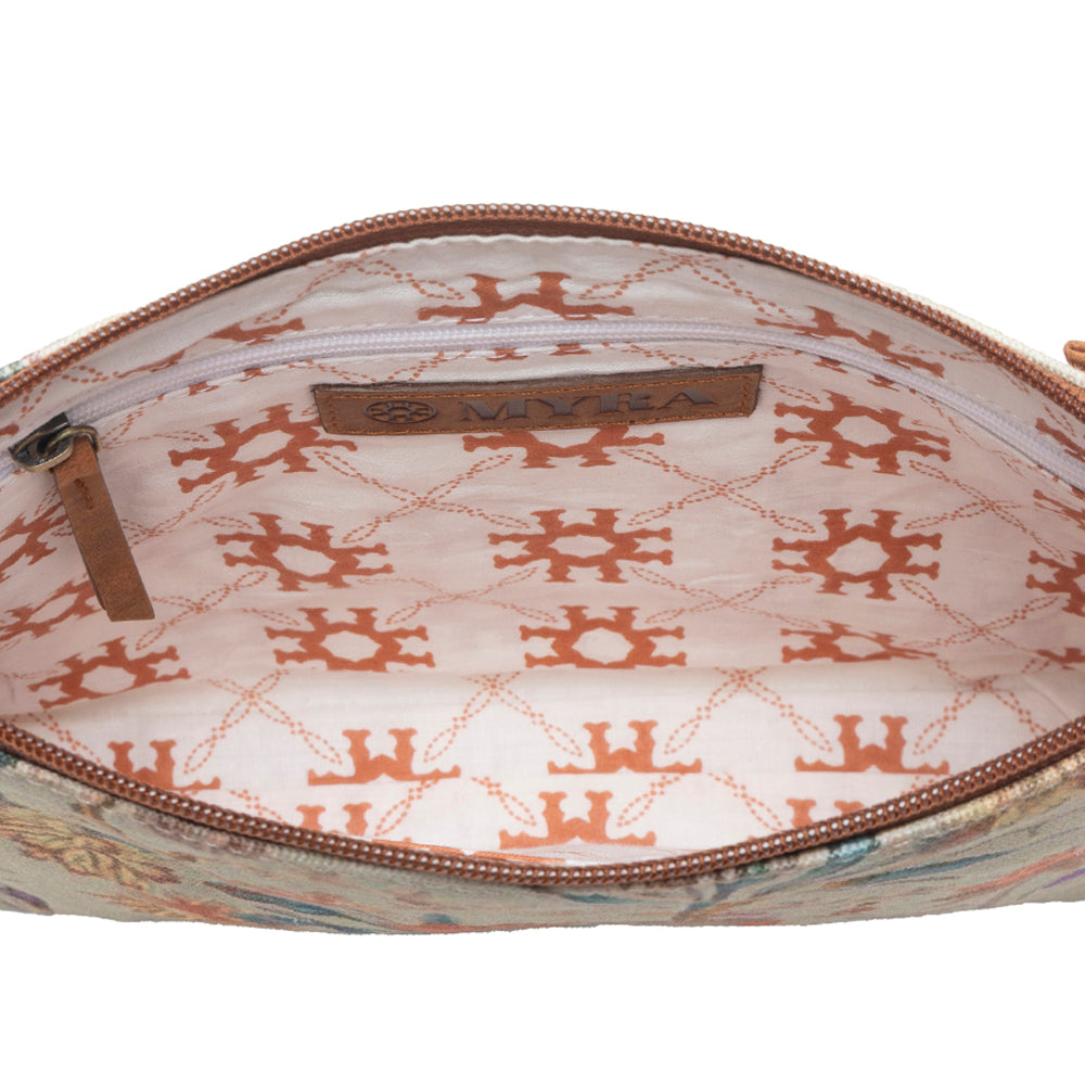 Myra Wildflower Trail Cotton & Leather Crossbody Bag in Sunlit Bloom