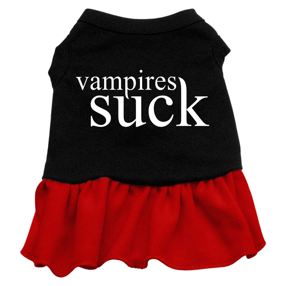 Halloween Pet Dress Screen Printed, "Vampires Suck"