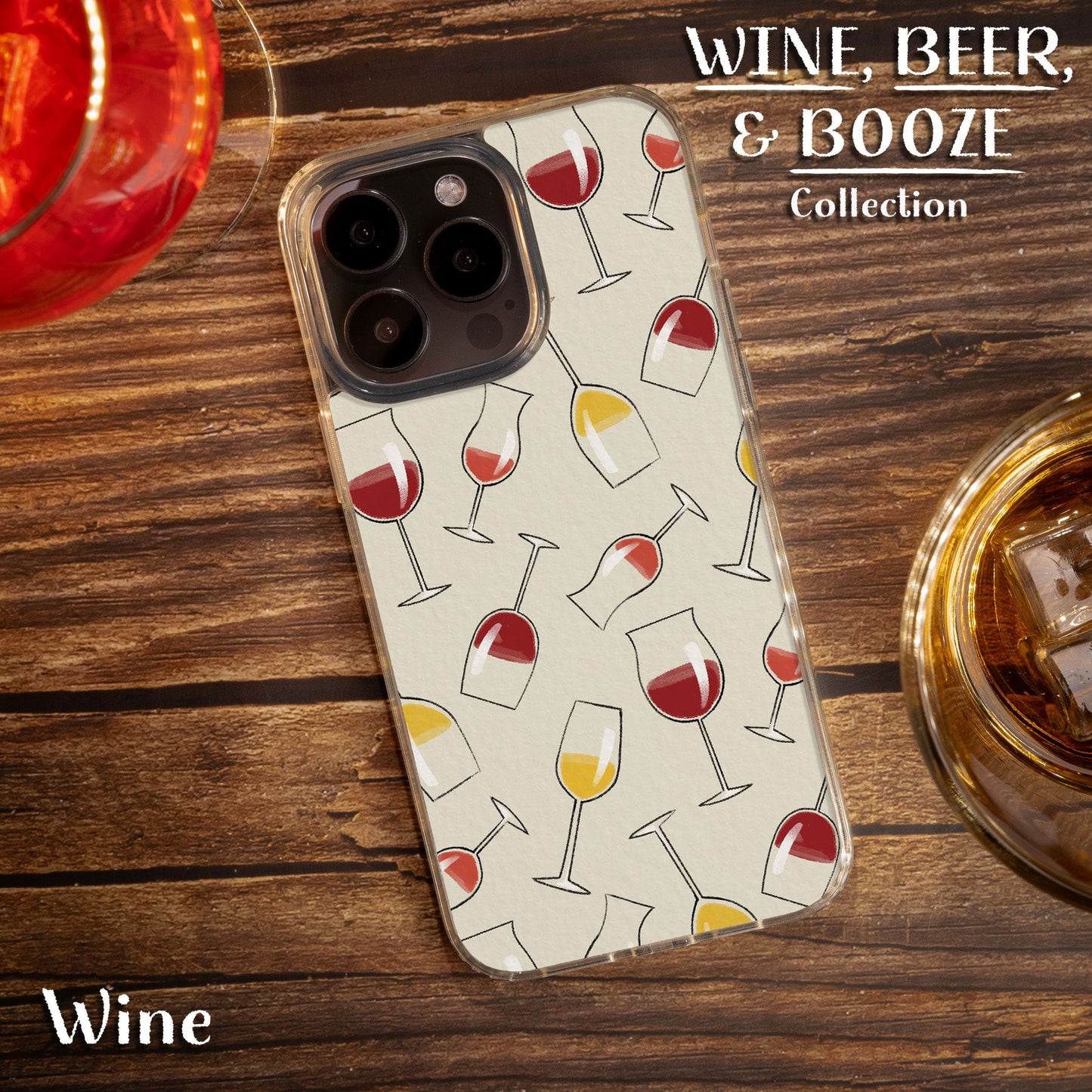 Wine, Beer, & Booze HD Apple iPhone 13 Series Mag-Safe Phone Case