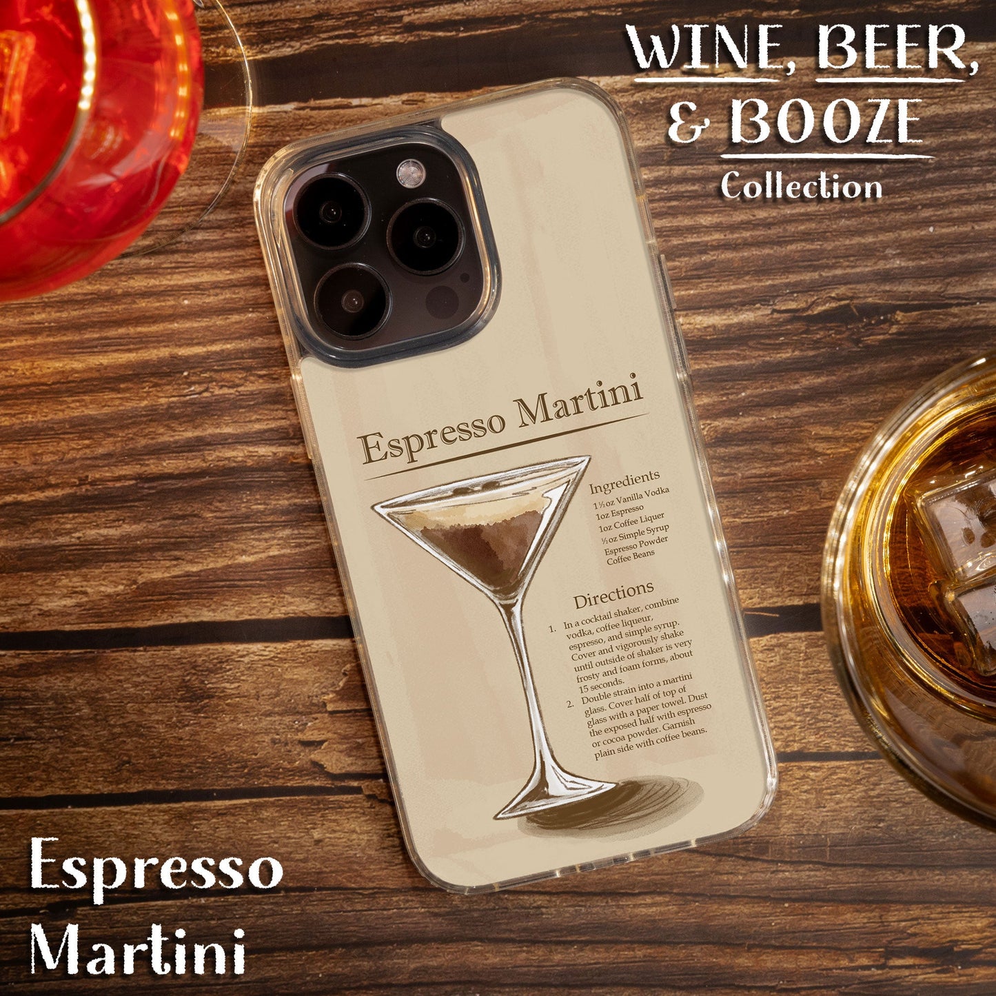 Wine, Beer, & Booze HD Apple iPhone 15 Series Mag-Safe Phone Case