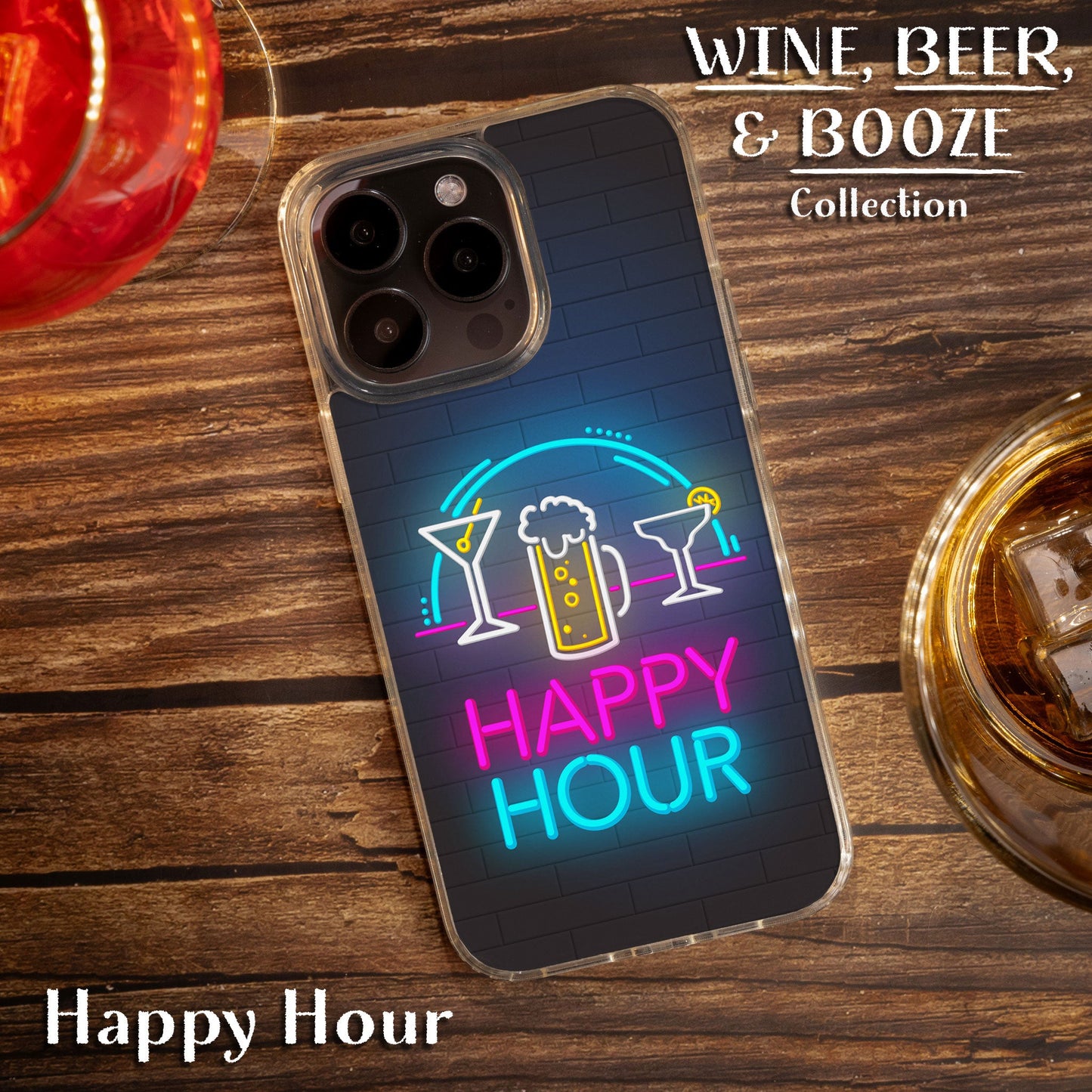 Wine, Beer, & Booze HD Apple iPhone 14 Series Mag-Safe Phone Case