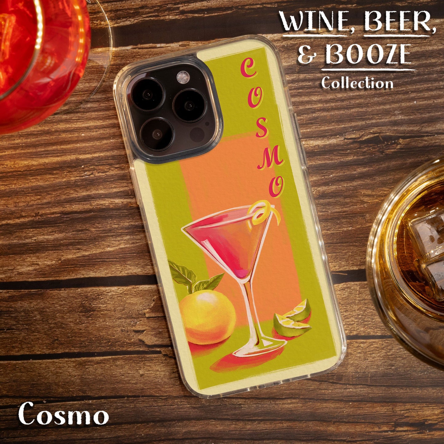 Wine, Beer, & Booze HD Apple iPhone 14 Series Mag-Safe Phone Case