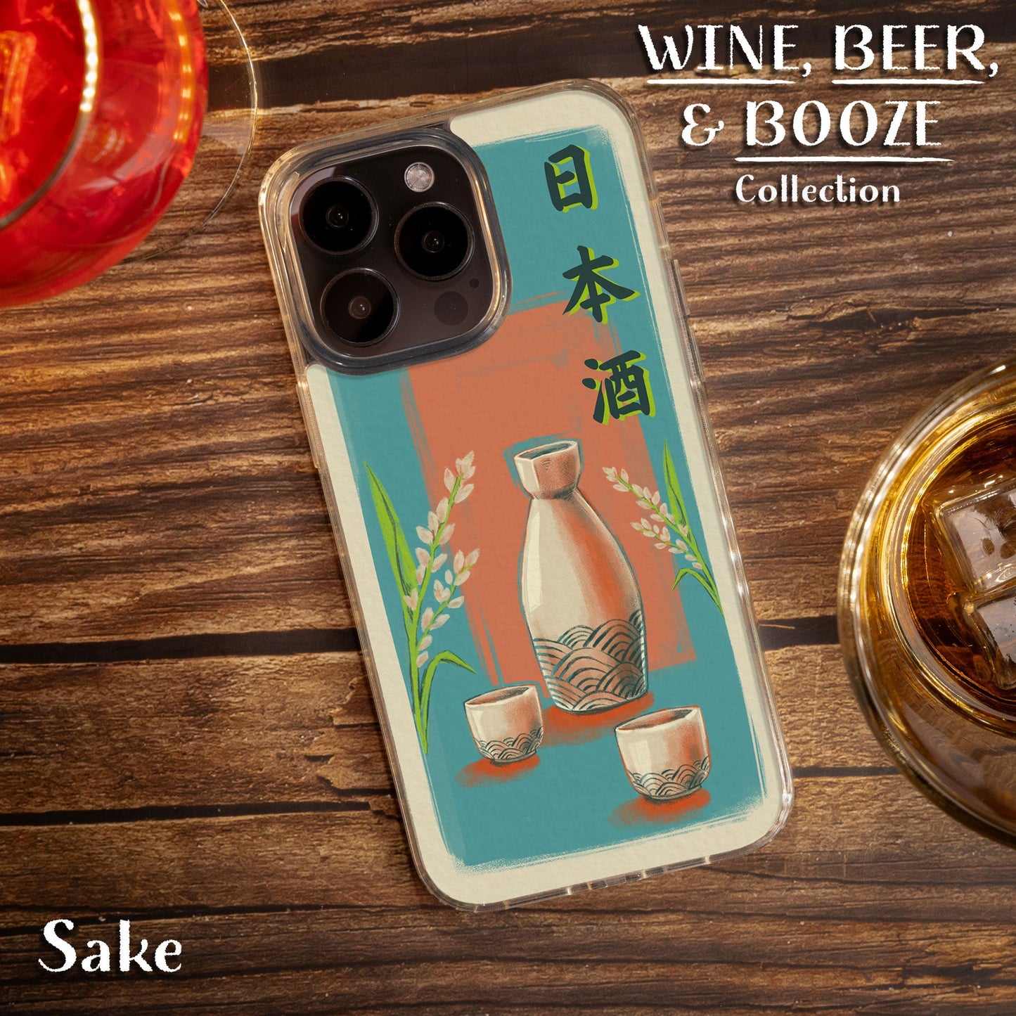 Wine, Beer, & Booze HD Apple iPhone 15 Series Mag-Safe Phone Case