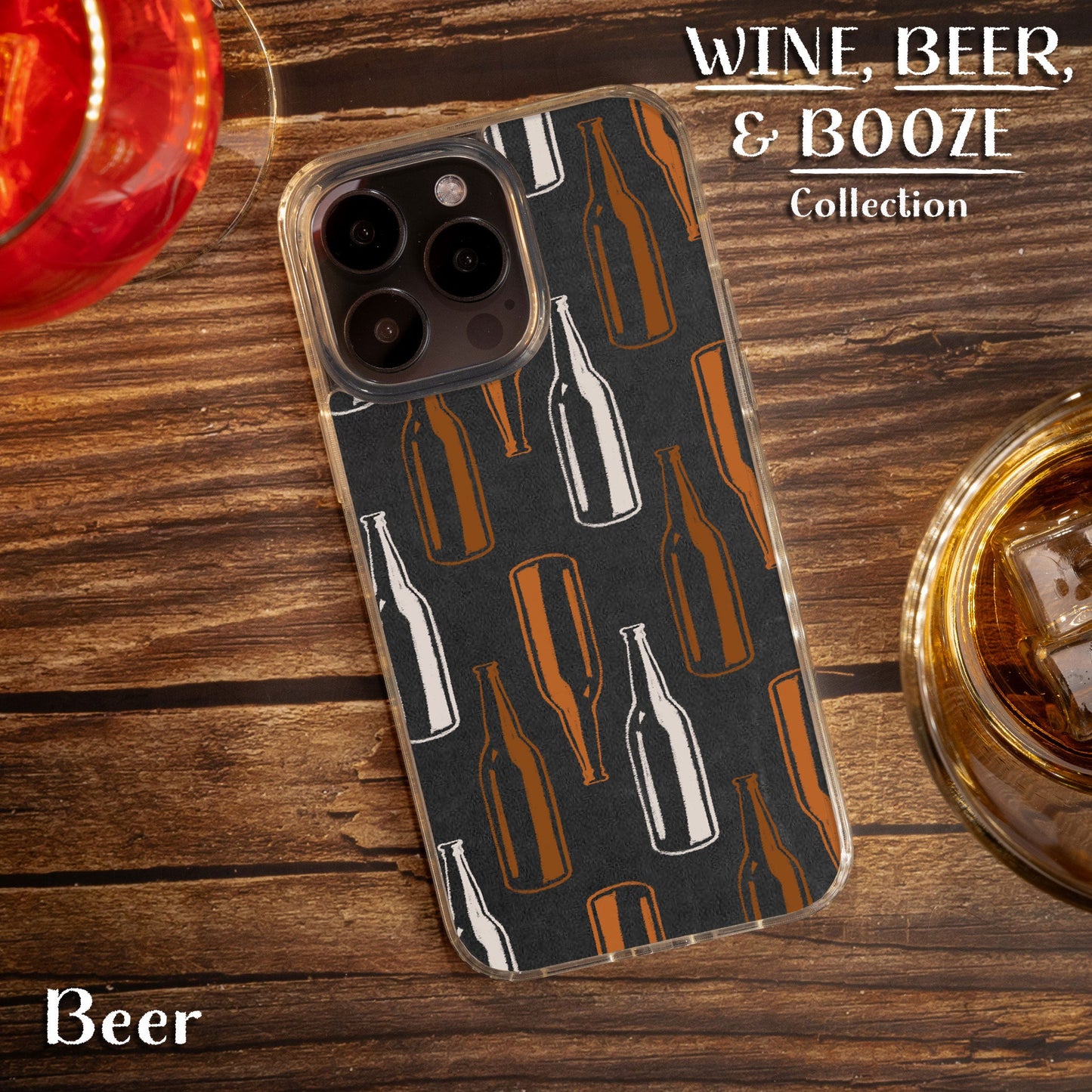 Wine, Beer, & Booze HD Apple iPhone 15 Series Mag-Safe Phone Case