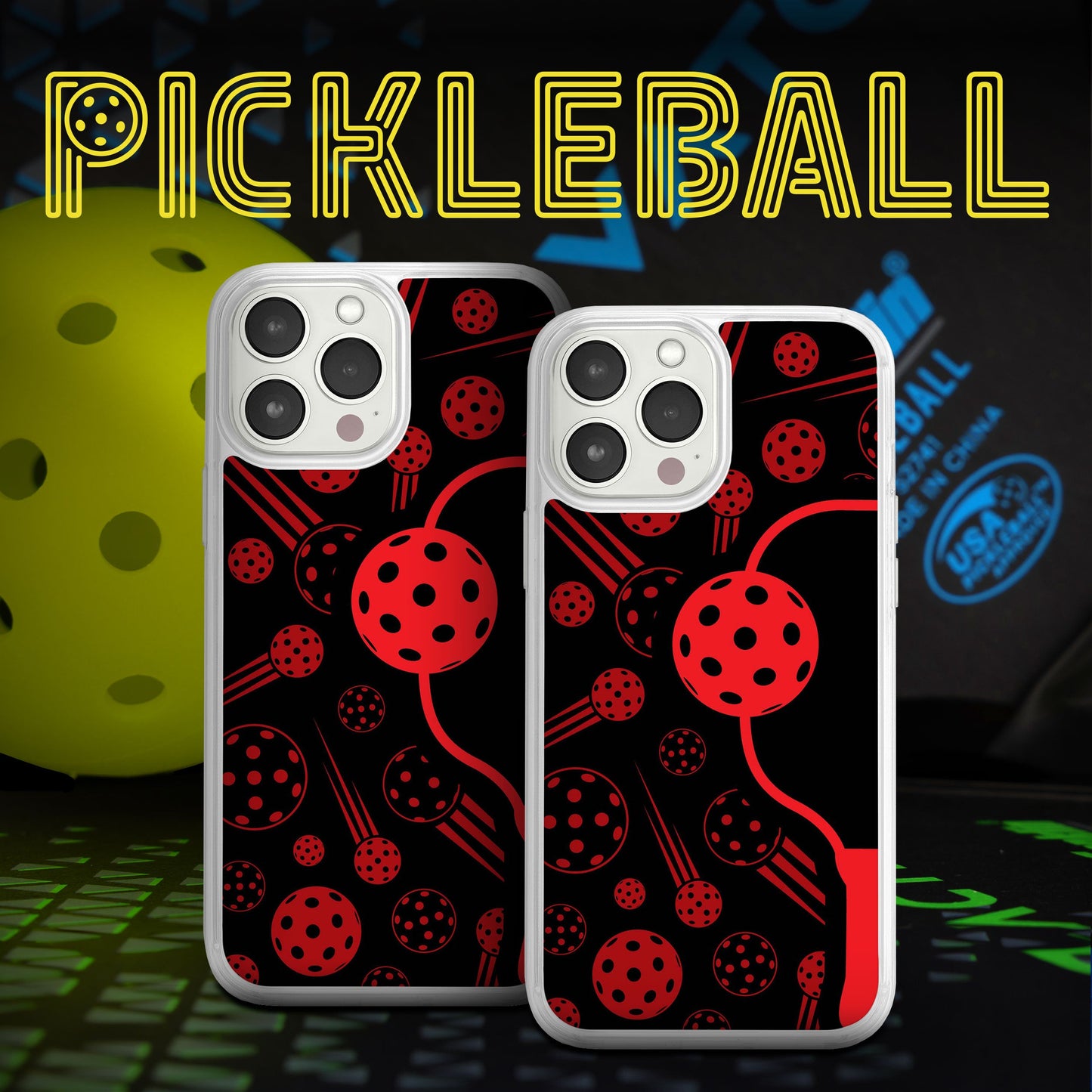 Pickleball HD Apple iPhone 14 Series Mag-Safe Phone Case