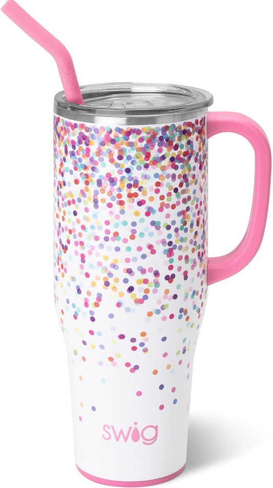 Swig Life 40 Oz Confetti Tumbler with Straw