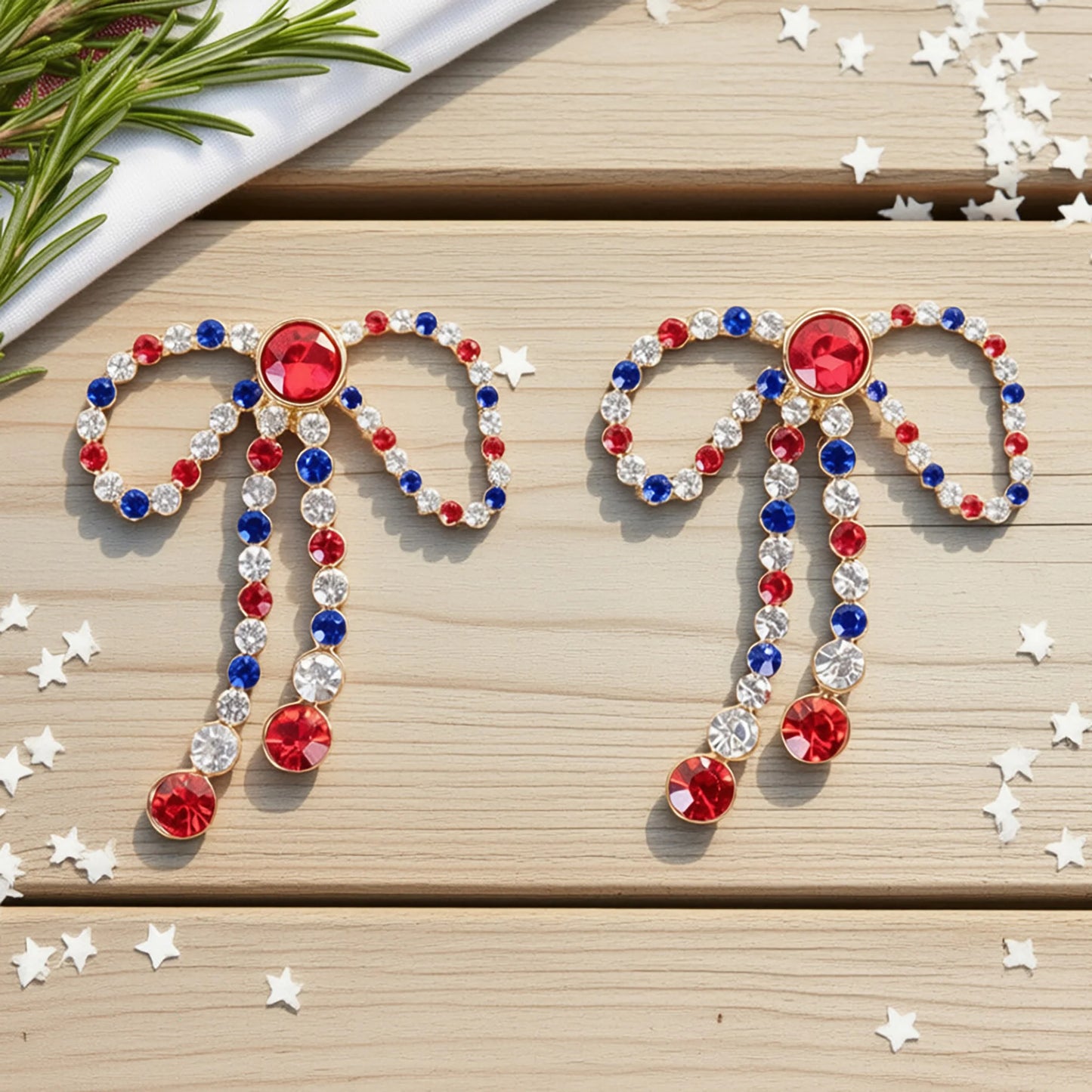 Crystal Bow Earrings