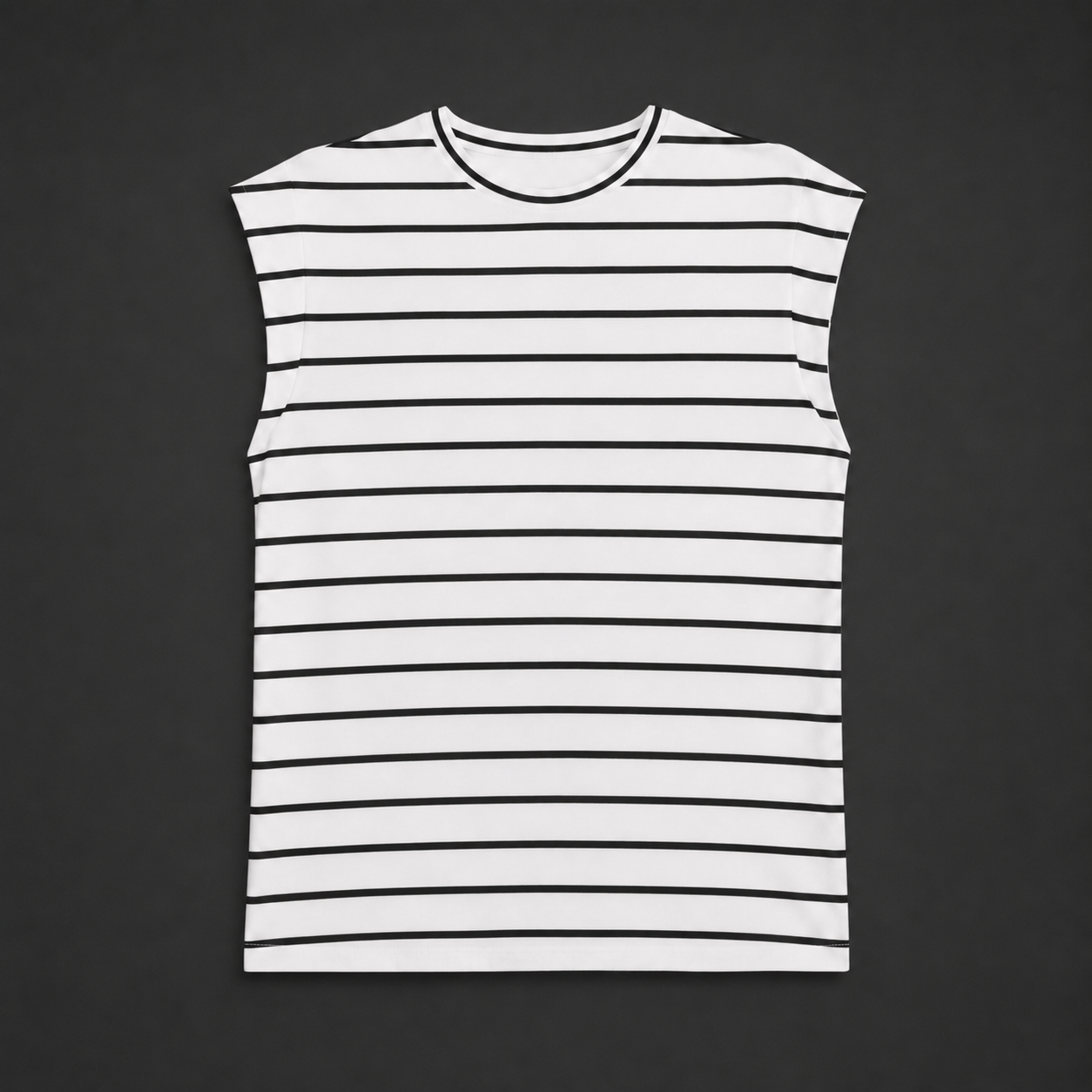 A New Day Women's Extended Short Sleeve T-Shirt Striped