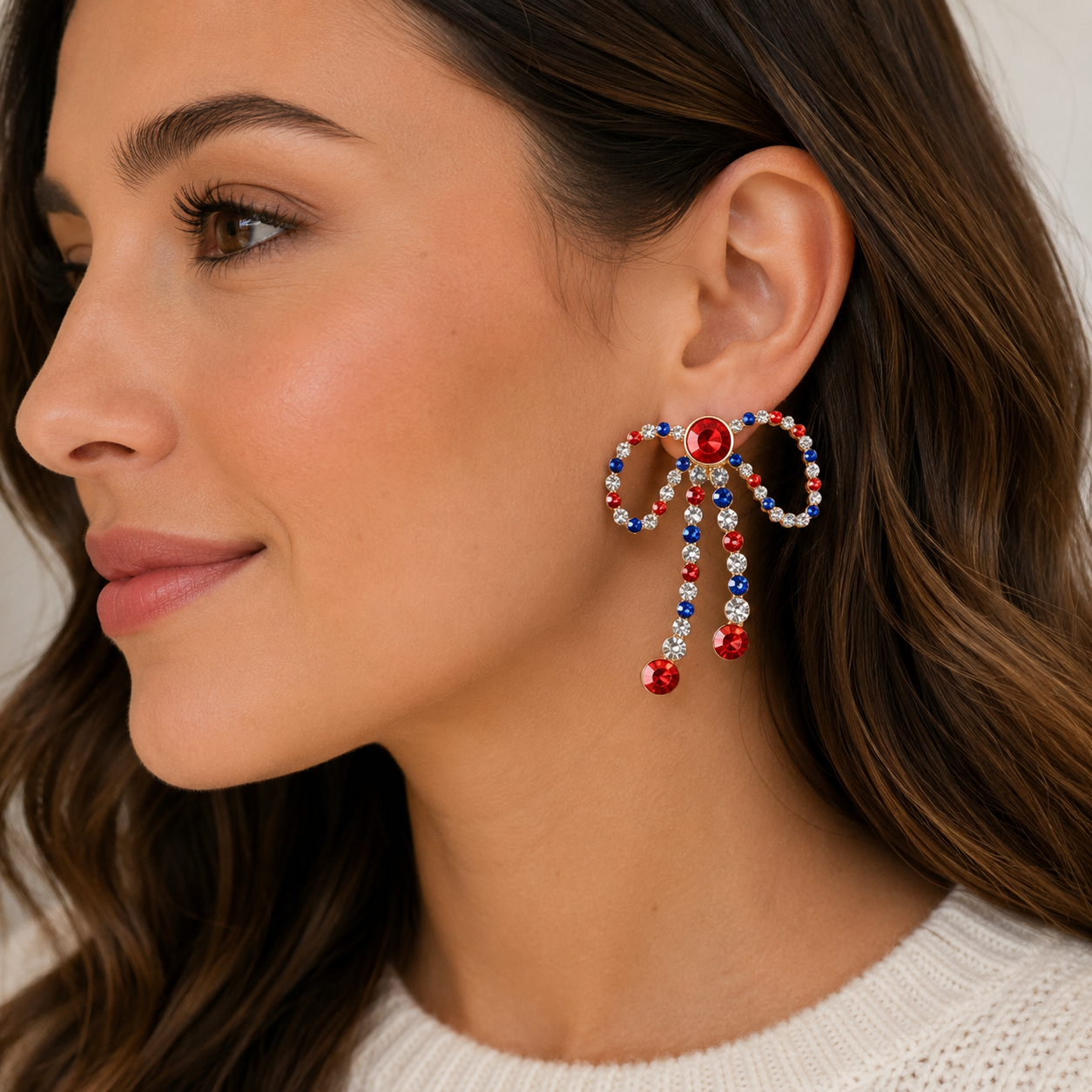 Crystal Bow Earrings