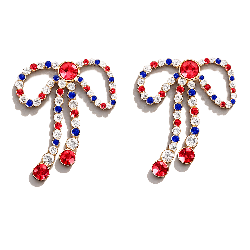 Crystal Bow Earrings