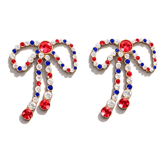 Crystal Bow Earrings