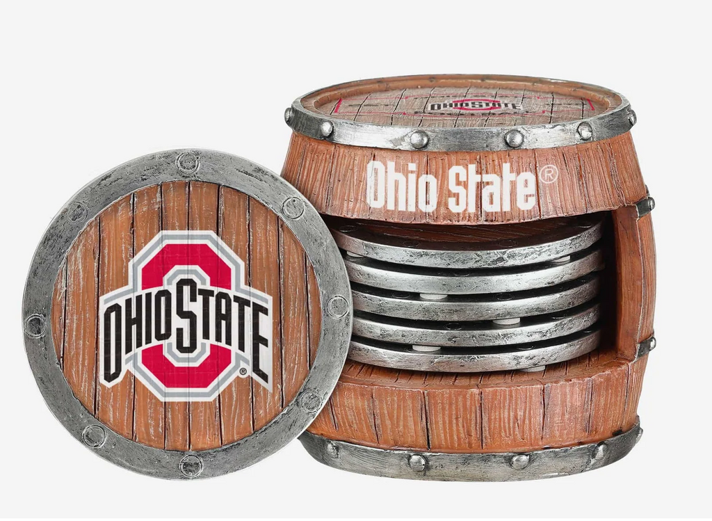 Ohio State Buckeyes 5 Pack Barrel Coaster Set