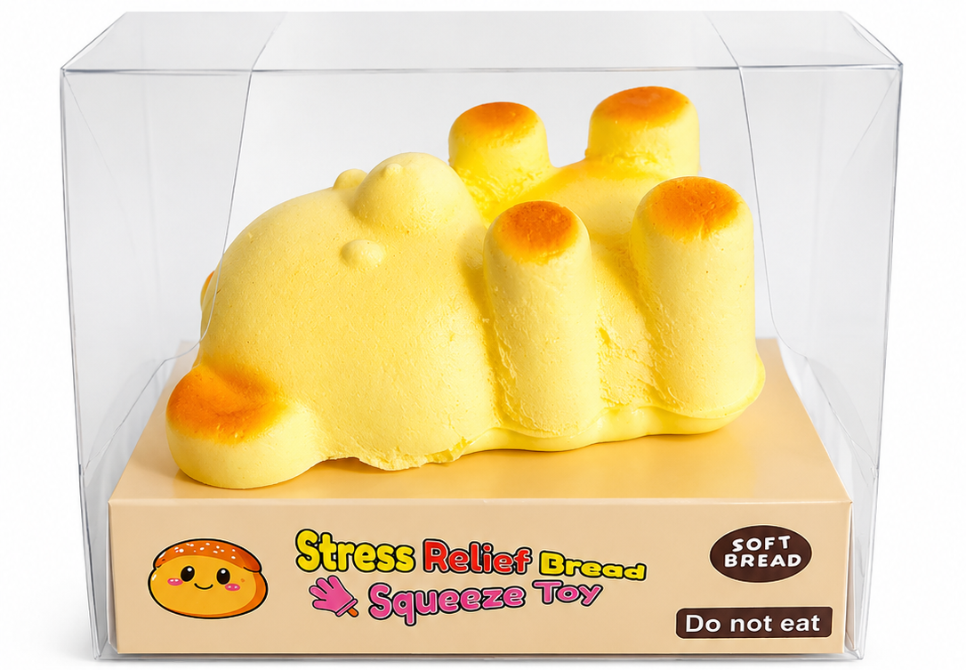 Soft Bread Bear Stress Relief Toy