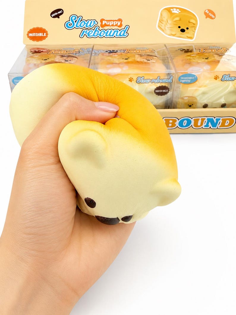 Chameleon Squishy "Puppy Toast" Slow Rebound Toy