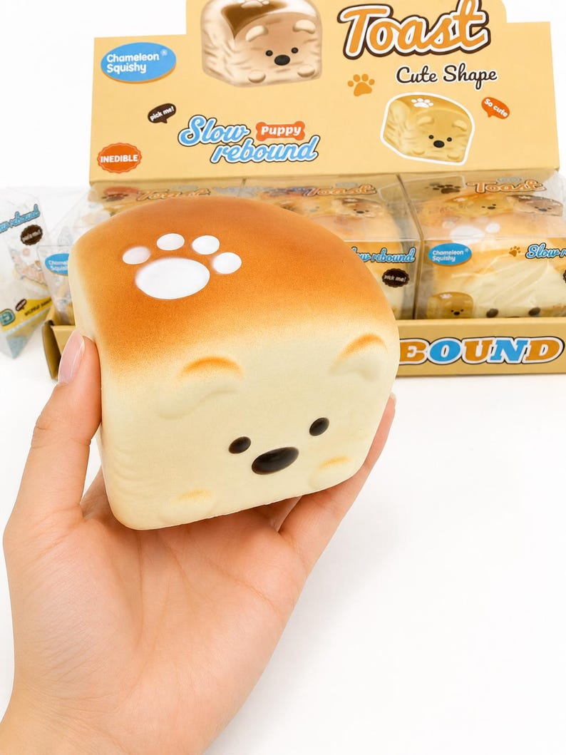 Chameleon Squishy "Puppy Toast" Slow Rebound Toy