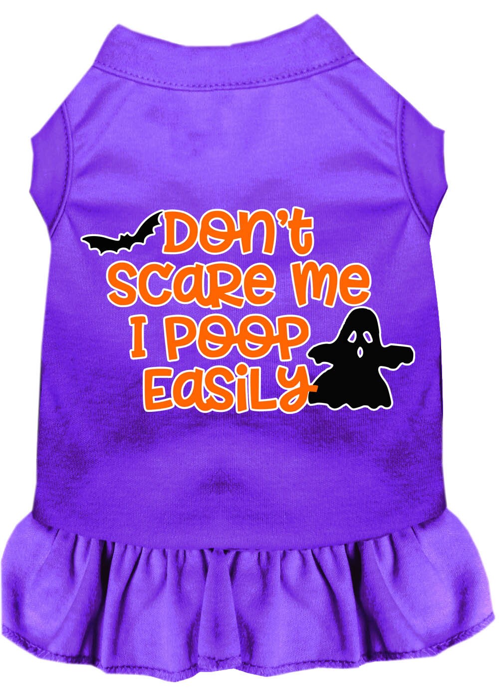 Halloween Pet Dress "Don't Scare Me, I Poop Easily"