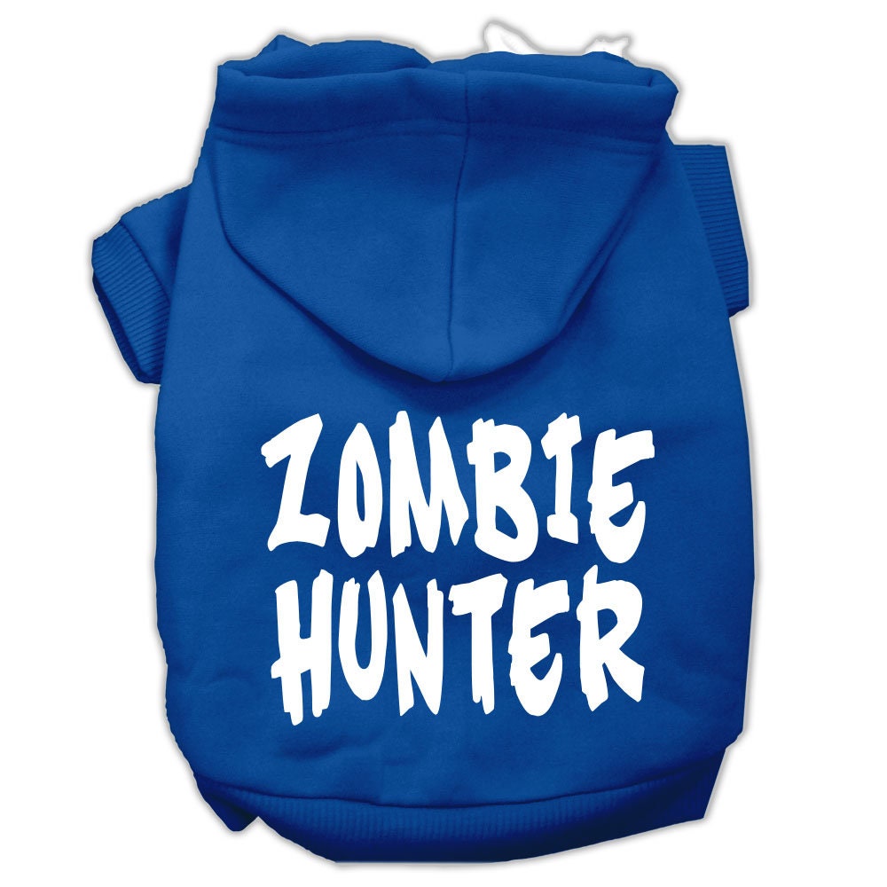 Halloween Pet Hoodie Screen Printed, "Zombie Hunter"