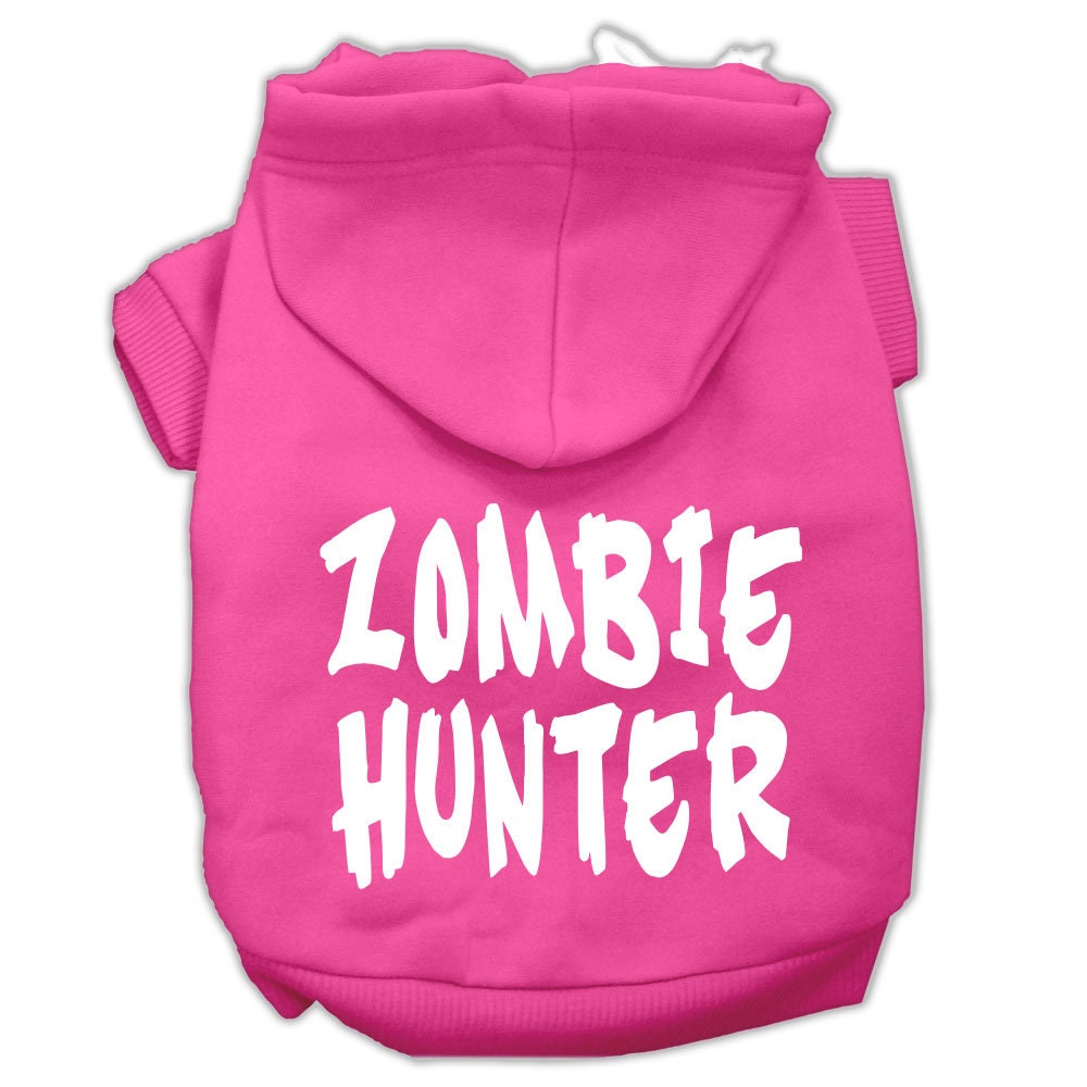Halloween Pet Hoodie Screen Printed, "Zombie Hunter"