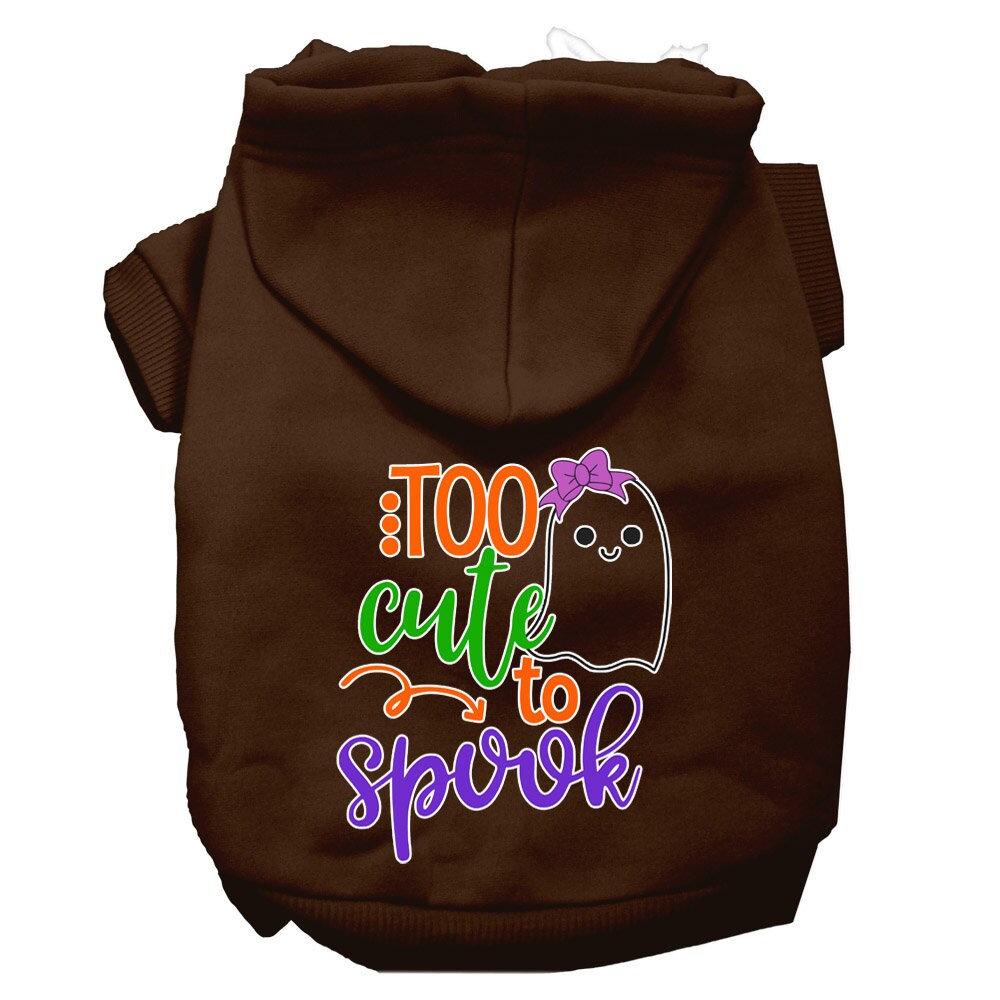 Halloween Pet Hoodie, "Too Cute To Spook Girly Ghost"