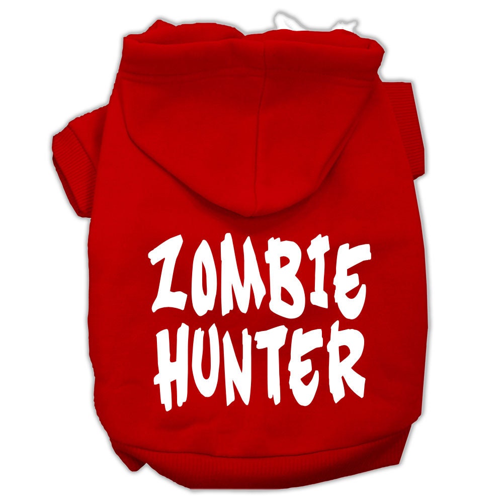 Halloween Pet Hoodie Screen Printed, "Zombie Hunter"