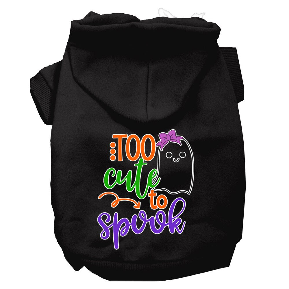 Halloween Pet Hoodie, "Too Cute To Spook Girly Ghost"