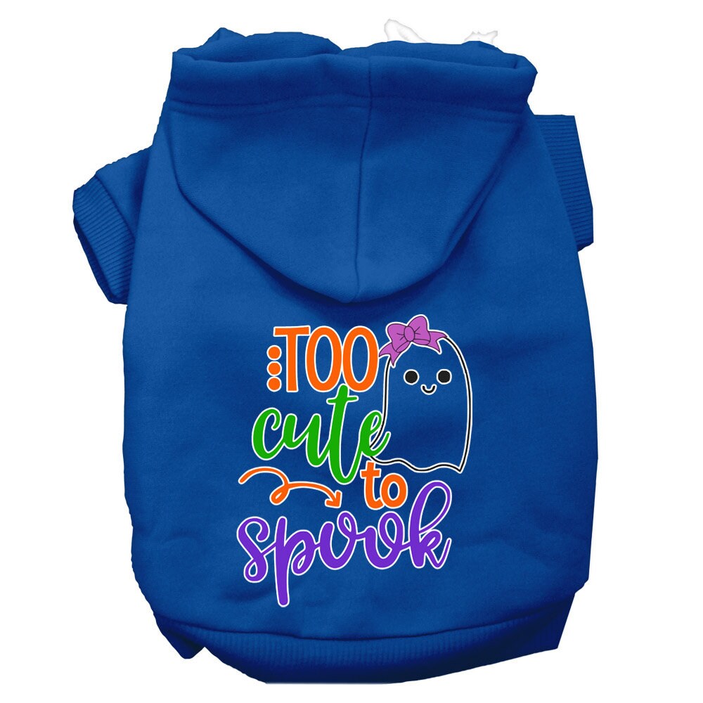 Halloween Pet Hoodie, "Too Cute To Spook Girly Ghost"