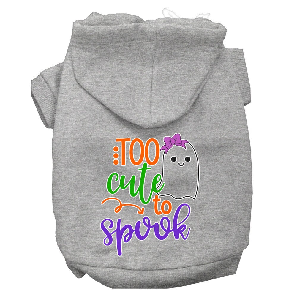 Halloween Pet Hoodie, "Too Cute To Spook Girly Ghost"