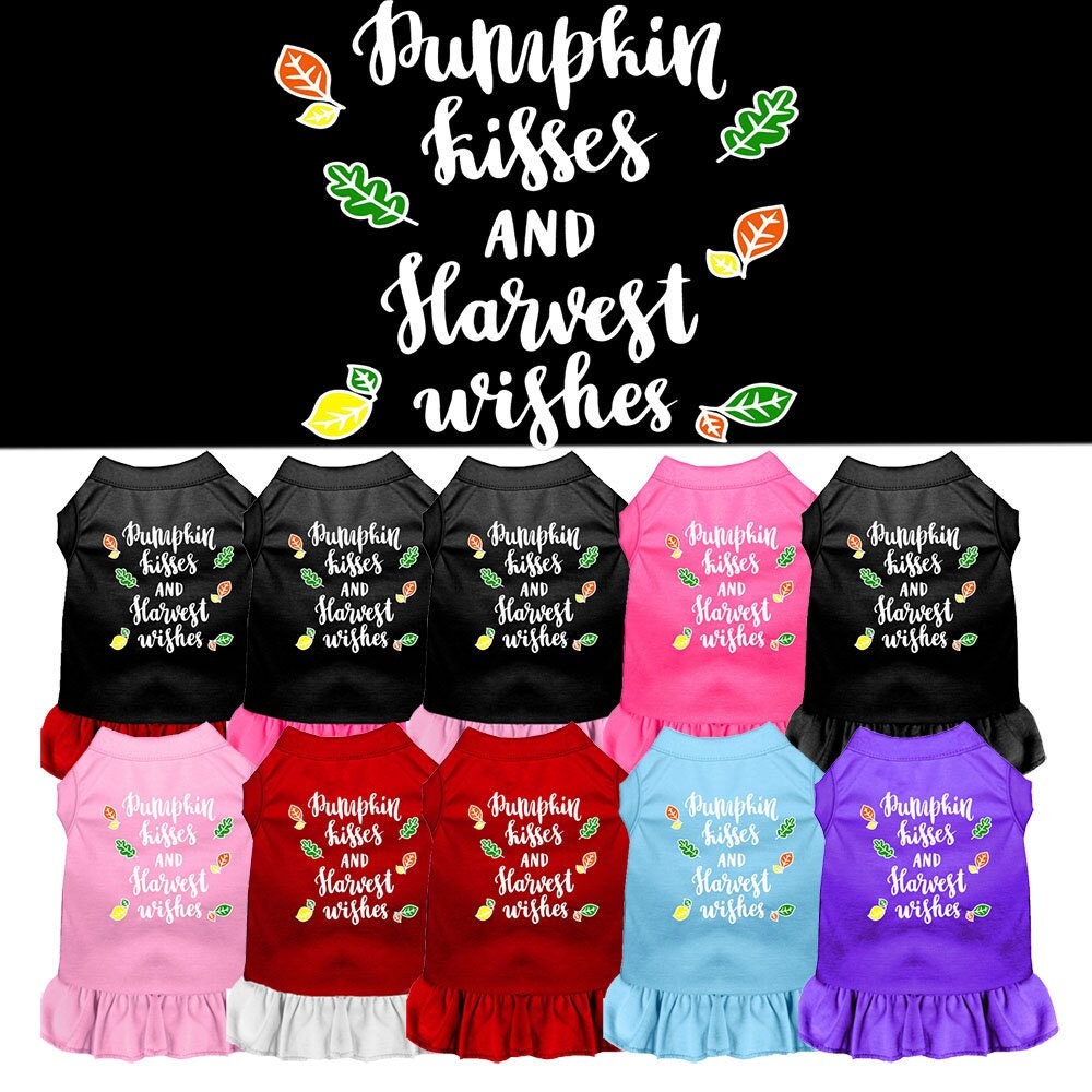 Pet Dress "Pumpkin Kisses and Harvest Wishes"