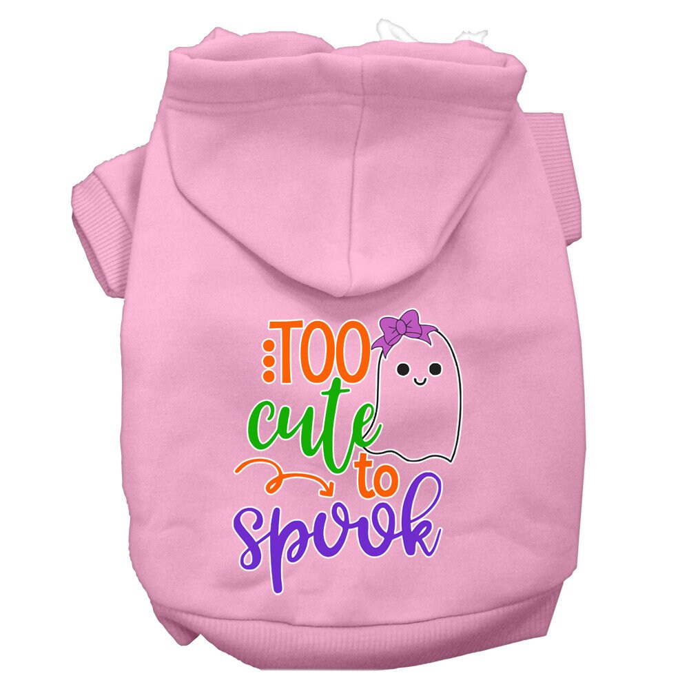 Halloween Pet Hoodie, "Too Cute To Spook Girly Ghost"