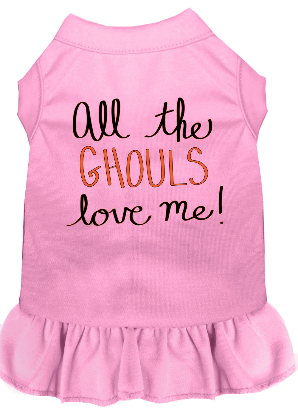 Halloween Pet Dress "All The Ghouls Love Me"