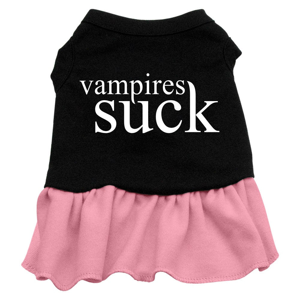Halloween Pet Dress Screen Printed, "Vampires Suck"