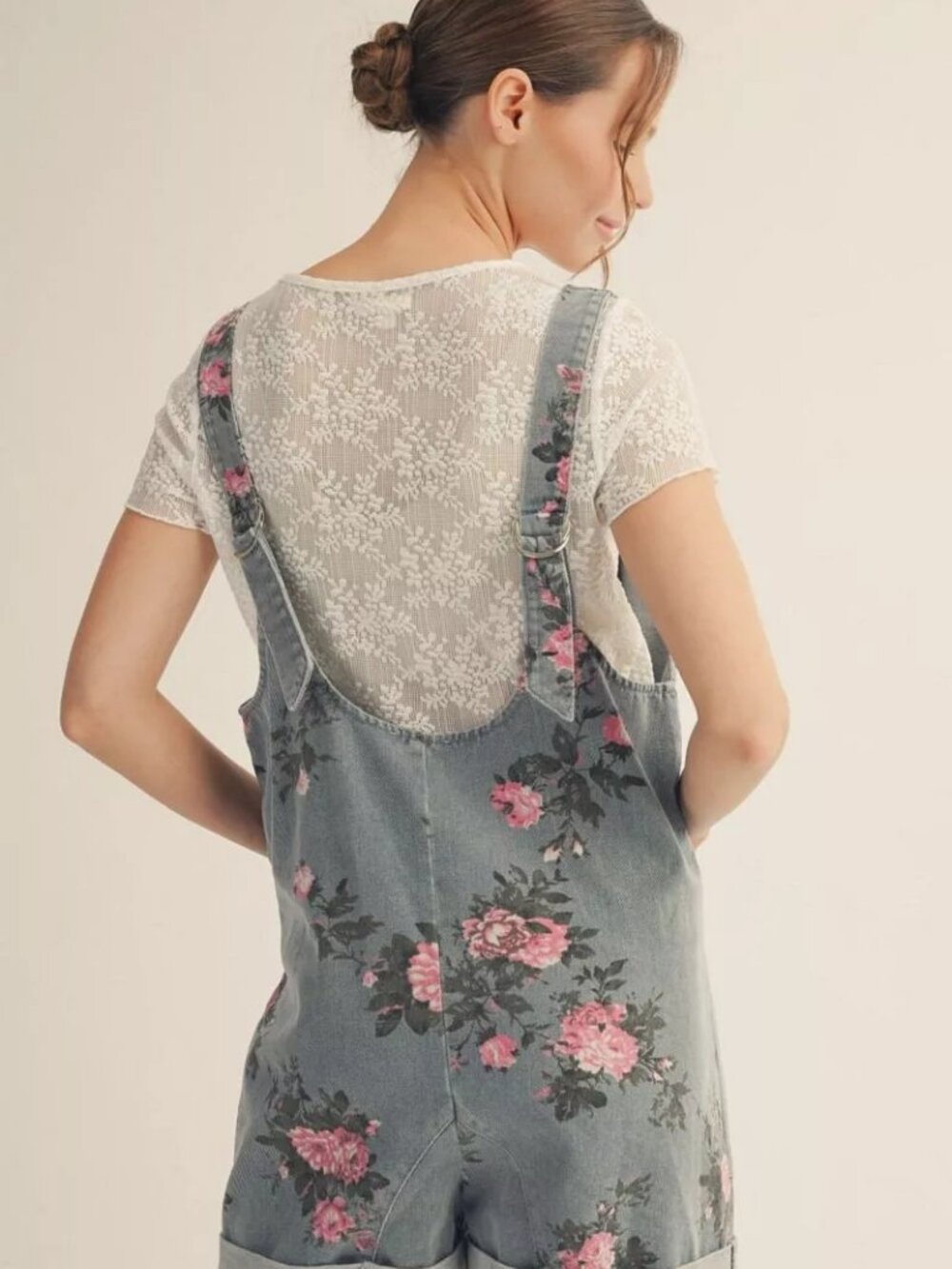 Jodifl Denim Floral Romper