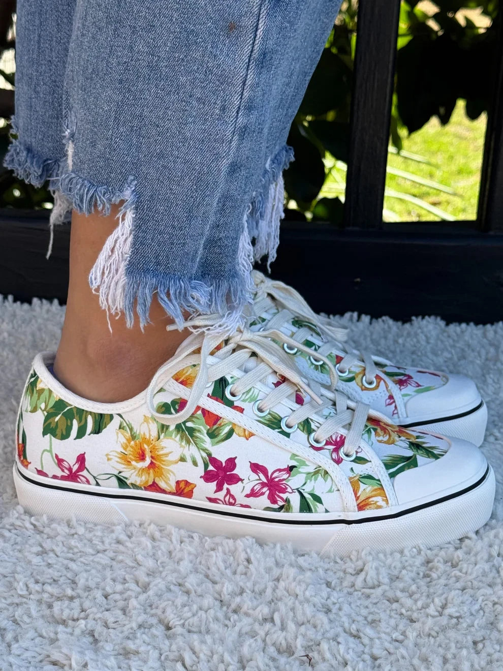Corkys Waiting List Floral Sneakers